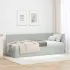 Cadru de pat colțar cu headboard Gri închis 80 x 200 cm Catifea GartenMobel Dekor