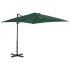 Umbrelă suspendată cu stâlp din aluminiu, verde, 300 cm GartenMobel Dekor