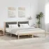 Cadru de pat cu headboard Negru 160 x 200 cm Lemn de pin masiv GartenMobel Dekor