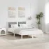 Cadru de pat cu headboard Negru 150 x 200 cm Lemn de pin masiv GartenMobel Dekor