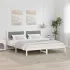Cadru de pat cu headboard Negru 160 x 200 cm Lemn de pin masiv GartenMobel Dekor