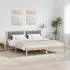 Cadru de pat cu headboard Negru 160 x 200 cm Lemn de pin masiv GartenMobel Dekor
