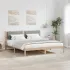 Cadru de pat cu headboard Negru 180 x 200 cm Lemn de pin masiv GartenMobel Dekor