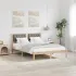 Cadru de pat cu headboard Negru 150 x 200 cm Lemn de pin masiv GartenMobel Dekor