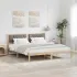 Cadru de pat cu headboard Negru 160 x 200 cm Lemn de pin masiv GartenMobel Dekor