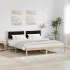 Cadru de pat cu headboard Negru 160 x 200 cm Lemn de pin masiv GartenMobel Dekor