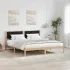 Cadru de pat cu headboard Negru 180 x 200 cm Lemn de pin masiv GartenMobel Dekor