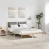 Cadru de pat cu headboard Negru 140 x 190 cm Lemn de pin masiv GartenMobel Dekor