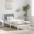 Cadru de pat Gri taupe 90 x 190 cm Lemn de pin masiv GartenMobel Dekor