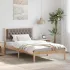 Cadru de pat Gri taupe 100 x 200 cm Lemn de pin masiv GartenMobel Dekor