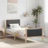 Cadru de pat cu headboard Gri deschis 75 x 190 cm țesătură GartenMobel Dekor