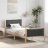 Cadru de pat cu headboard Negru 90 x 190 cm țesătură GartenMobel Dekor
