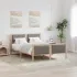 Cadru de pat cu headboard Gri închis 135 x 190 cm țesătură GartenMobel Dekor