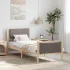 Cadru de pat cu headboard Gri deschis 75 x 190 cm țesătură GartenMobel Dekor