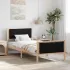 Cadru de pat cu headboard Negru 100 x 200 cm țesătură GartenMobel Dekor