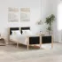Cadru de pat cu headboard Gri deschis 120 x 190 cm țesătură GartenMobel Dekor