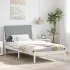 Cadru de pat cu headboard Maro 100 x 200 cm Lemn de pin masiv GartenMobel Dekor