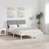 Cadru de pat cu headboard Alb 135 x 190 cm Lemn de pin masiv GartenMobel Dekor