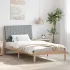 Cadru de pat cu headboard Maro 100 x 200 cm Lemn de pin masiv GartenMobel Dekor