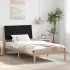 Cadru de pat cu headboard Maro 100 x 200 cm Lemn de pin masiv GartenMobel Dekor