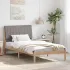 Cadru de pat cu headboard Maro 100 x 200 cm Lemn de pin masiv GartenMobel Dekor