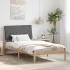 Cadru de pat cu headboard Maro 100 x 200 cm Lemn de pin masiv GartenMobel Dekor