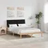 Cadru de pat cu headboard Alb 135 x 190 cm Lemn de pin masiv GartenMobel Dekor