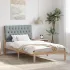 Cadru de pat cu tăblie tapițată cu headboard Maro 100 x 200 cm GartenMobel Dekor