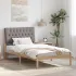 Cadru de pat cu tăblie tapițată cu headboard Maro 100 x 200 cm GartenMobel Dekor