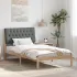 Cadru de pat cu tăblie tapițată cu headboard Maro 100 x 200 cm GartenMobel Dekor