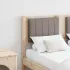 Tăblie tapițată cu headboard Alb 120 cm Lemn de pin masiv GartenMobel Dekor