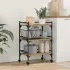 Cărucior de bucătărie stejar fumuriu 50x35x75,5cm lemn prelucrat GartenMobel Dekor