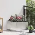 Ghiveci de colț Argintiu 60 x 60 x 35 cm Oțel galvanizat GartenMobel Dekor