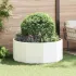 Jardinieră Alb 120 x 120 x 50 cm Oțel GartenMobel Dekor