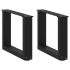 Picioare pentru măsuță de cafea în formă de U, 2 buc., negru, 30x(30-31) cm, oțel GartenMobel Dekor