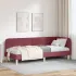 Cadru de pat colțar cu headboard Roșu Vin 80 x 200 cm țesătură GartenMobel Dekor