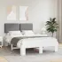 Cadru de pat cu tăblie tapițată cu headboard Negru 140 x 190 cm GartenMobel Dekor