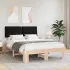 Cadru de pat cu tăblie tapițată cu headboard Negru 160 x 200 cm GartenMobel Dekor