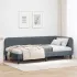 Cadru de pat colțar cu headboard Roz 90 x 200 cm Catifea GartenMobel Dekor