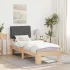 Cadru de pat cu tăblie tapițată cu headboard Negru 75 x 190 cm GartenMobel Dekor