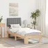 Cadru de pat cu tăblie tapițată cu headboard Negru 75 x 190 cm GartenMobel Dekor