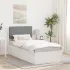 Cadru de pat cu tăblie tapițată cu headboard Negru 90 x 200 cm GartenMobel Dekor