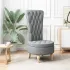 Fotoliu slipper Gri închis 56,5 x 70 x 110 cm țesătură GartenMobel Dekor