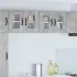 Dulap suspendat de bucătărie cu raft cu ușă 2 pcs Gri din beton GartenMobel Dekor