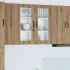 Dulap suspendat de bucătărie Stejar închis 80 x 31 x 80 cm GartenMobel Dekor