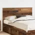 Tăblie cap cu headboard Alb Lucios 150 cm Lemn compozit GartenMobel Dekor