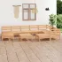 Set mobilier de grădină, 10 piese, alb, lemn masiv de pin GartenMobel Dekor