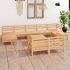 Set mobilier de grădină, 10 piese, gri, lemn masiv de pin GartenMobel Dekor