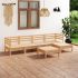Set mobilier de grădină, 6 piese, negru,lemn masiv de pin GartenMobel Dekor