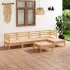 Set mobilier de grădină, 6 piese, negru,lemn masiv de pin GartenMobel Dekor